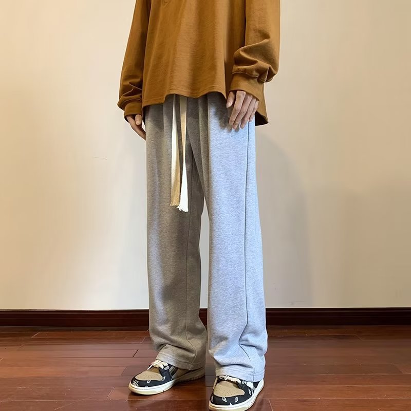 Men Sweatpants Casual Pants Oversize Wide Leg Drawstring Sports Pants