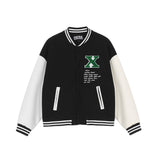 Letterman Jacket Outfit Senior Jackets Varsity Baseball Coat Baseball Uniform Men's Loose Lapel Jacket