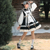 Gothic Lolita Harajuku Style Clothing Lolita Dress Panda Bun Shop Op Cute Staff Clothing Long Sleeve Dress