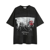 Man Tees Washed and Worn Short Sleeve T-shirt