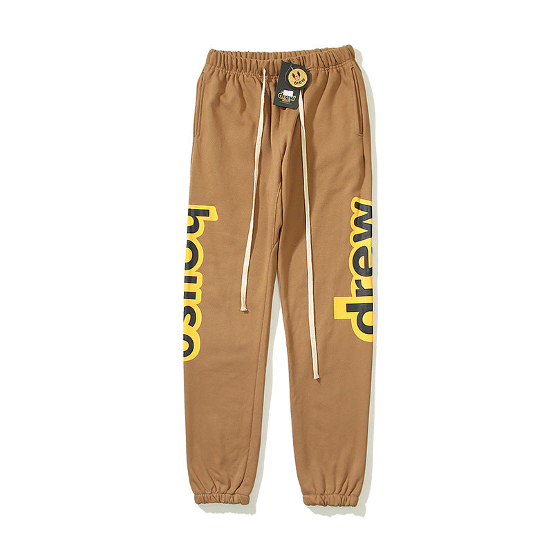 Justin Bieber Drew House Pants Trousers Track Sweatpants High Street Hip Hop Men's and Women's Casual Trousers