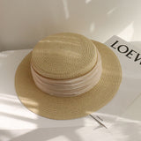 Straw Hat Raffia Flat Straw Hat