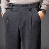 Men Suit Pants Casual Pants Thickened Loose Straight