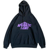 Slogan Graphic Hoodie Loose Long Sleeve Top