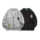Man Fall Winter Outfis Vintage Cartoon Cardigan Sweater Men's Sweater Coat