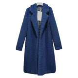 Women Sherpa Jacket Autumn Winter Cotton-Padded Coat Ladies' Lamb Wool Winter Mid-Length Berber Fleece Coat