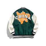 Letterman Jacket Outfit Senior Jackets Varsity Baseball Coat Loose Personality Jacket Leather Sleeve Coat
