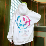 Smiley Face Hoodie Hooded Sweater Men Graffiti Coat Hoodie