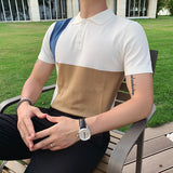 Men Polo Shirts Slim Fit Fashion Polo Collar T-shirt