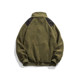 Man Fall Winter Outfis Winter Stand Collar Lamb Wool Sweatshirt Men's Casual Lazy Coat