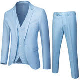 Seersucker Suit Suit Men's Slim Three-Piece Business Wear