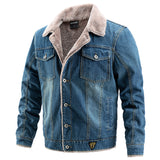 John Dutton Jacket Men's Denim Jacket Velvet Padded Thickened Coat