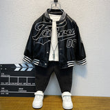 Toddler Boys Jackets Boy's Leather Jacket Coat Spring and Autumn Children