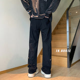 Men Cargo Pants Men's Overalls Casual Pants Straight-Leg Pants