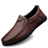 Loafers for Men Summer Genuine Leather Soft Leather Bottom British Style Business Casual Handmade Men's Shoes