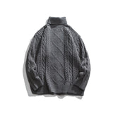 Man Fall Winter Outfis Autumn and Winter Turtleneck Sweater Men and Women Couple Colorful Dots Cable-Knit Sweater