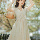 Women Cottagecore Dress Summer Vintage Dress