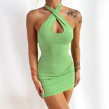 Homecoming Dresses Summer Dress Hollow Backless Halter Sheath Sexy