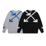 Off White Winter Sweaters Autumn and Winter Knitted Sweater for Men and Women