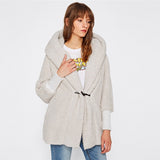 Women Sherpa Jacket Autumn and Winter Foreign Trade Women's Pocket Plush Hooded Cardigan Coat Female