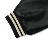 Letterman Jacket Outfit Senior Jackets Varsity Baseball Coat Dark Black Jacket Coat Men's Loose Lapel Baseball Uniform