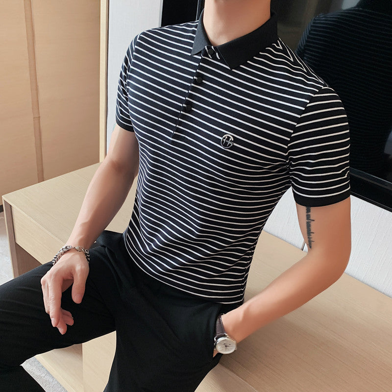 Men Polo Shirts Casual Polo Collar T-shirt
