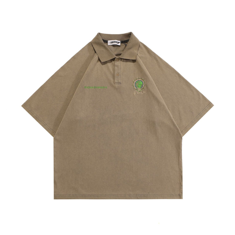 Blackair T Shirt Blackair Spring and Summer Retro Polo Collar Short Sleeve T-shirt