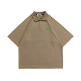 Blackair T Shirt Blackair Spring and Summer Retro Polo Collar Short Sleeve T-shirt