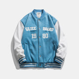 Varsity Jacket for Men Baseball Jackets Spring Stitching Loose Jacket