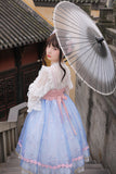 Gothic Lolita Harajuku Style Clothing Translucent Lace Inner Match Chinese Style Lolita JSK Dress