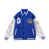 Blackair Jacket Baseball Uniform Loose Casual PU Leather Sleeve Men's and Women's Jacket