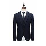 Seersucker Suit Suit Men's Three-Piece Suit