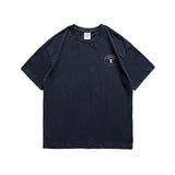 Varsity Jacket for Men Unisex T-shirt Summer Printed Loose Round Neck Pullover