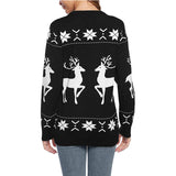 Ugly Christmas Sweater Christmas Deer Brocade Sweater Female