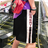 Summer Men Shorts Slim-Fit Striped Casual Pants Straight Sports Pants