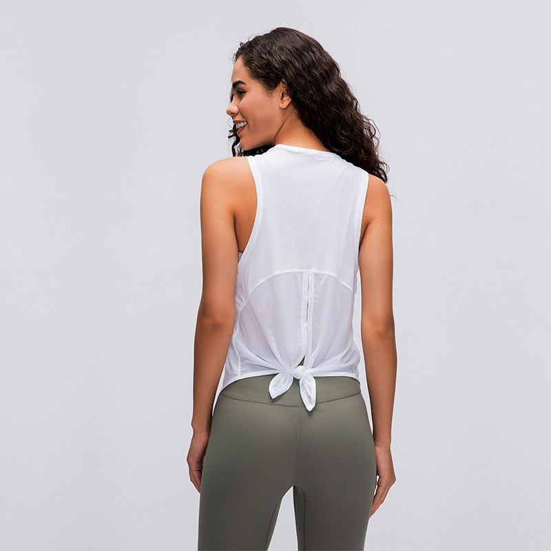 Moisture Wicking Shirts Yoga Vest T-shirt Women's Fitness Running Strap Quick-Drying Breathable and Loose Sleeveless Blouse