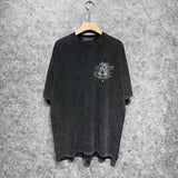Amiri T Shirt Water Distressed Retro Short Sleeve T-shirt