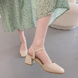 Nude Pumps Block Heel
