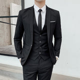 Seersucker Suit Tuxedo Three-Piece Suit Small Suit