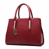 The Teacher Tote Genuine Leather Ladies Bag Casual One-Shoulder Crossbody Bag Middle-Aged Women's Cow Leather Bag Big Bag