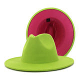 Walter White Fedora Two-Tone Woolen Hat Double-Sided Felt Hat Autumn and Winter Assorted Colors Retro