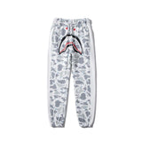 Shark Print Pant Shark Head Print Luminous Starry Sky Trousers Men's and Women's Casual Pants Sweatpants