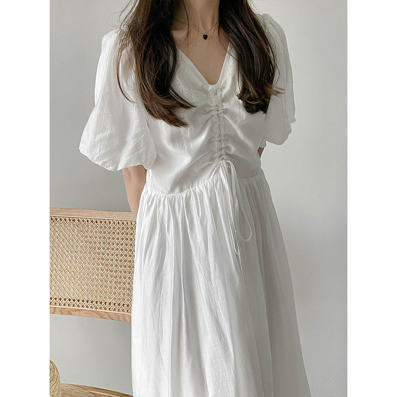 Kim Kardashian Marilyn Monroe Dress Summer Dress Women's Solid Color