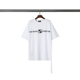 We11done T Shirt Printed Loose Casual Men's and Women's Short Sleeve