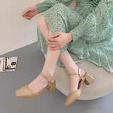 Nude Pumps Block Heel