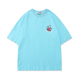 Men's T-shirt Summer round Neck Cute Printed Short Sleeve Men Loose Casual Half Sleeves