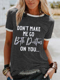 Beth Dutton Outfits Spring Printed Short Sleeve T-shirt