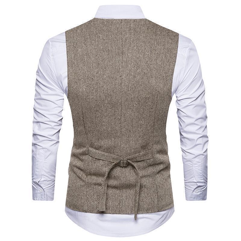 Tuxedo Vests Men Suit Vest Suit Autumn and Winter Vest Casual