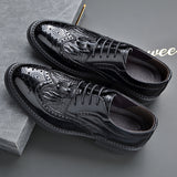 Indo Western Shoes Brogue Men's Shoes British Style Carving Genuine Leather Business Formal Men's Leather Shoes