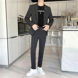 Seersucker Suit Slim Fit Men's Suit Set
